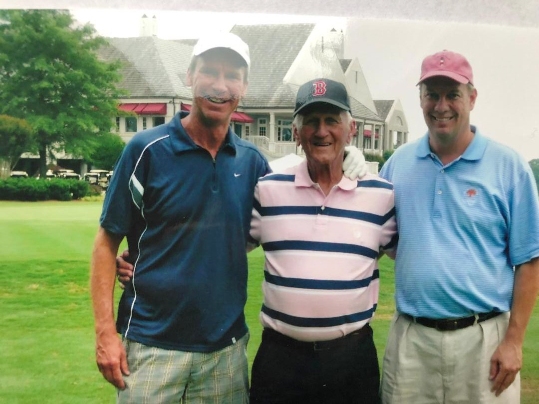 A successful coach whose labor of love was developing top-notch athletes and good citizens, Holliston resident Bill Davis coached for all the right reasons. Here he is shown with Arnold ‘Smokey’ Whitman, left, and Jeff Neville, two of his top players at Dover-Sherborn.