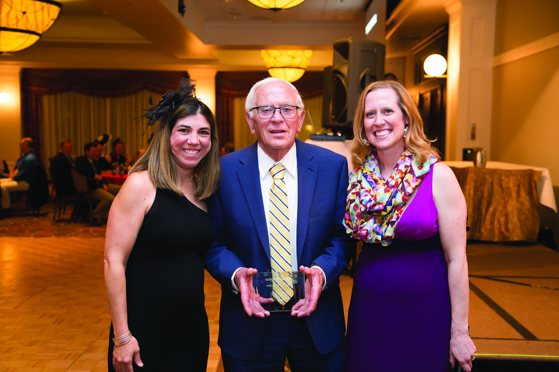 From left, NCL president Kelly Panepinto, Norfolk’s 2019 Person of the Year Richard Holmes, and gala chair Jennifer Oliver.