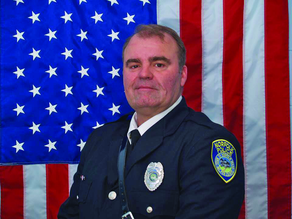 Recently retired Norfolk Police Officer Steve Plympton (known as “O.P.” to area schoolchildren).