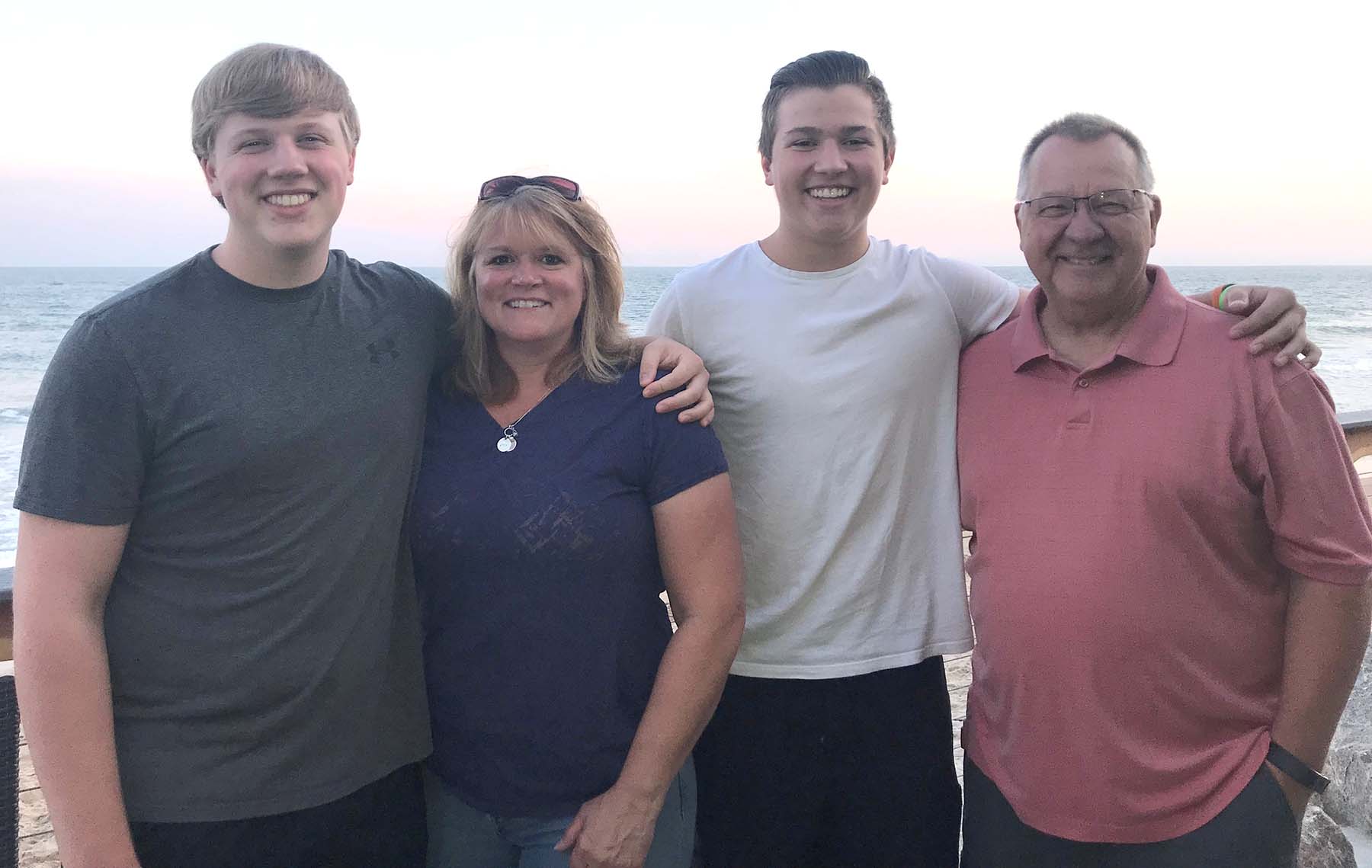 An Ashland family works together. Pictured (l to r): Jake, Janet, Joshua and Ken. (Photo/supplied)
