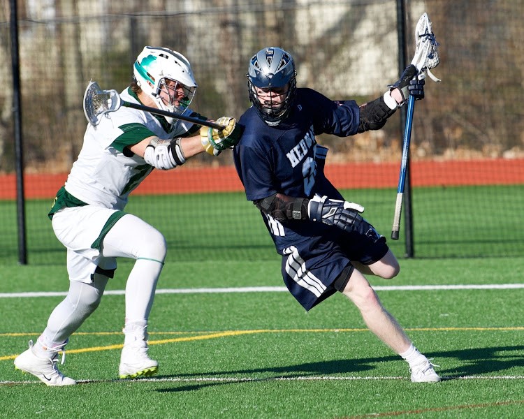 Nate Steinhoff, headed to the University of Maine next year, faced a tough mental hurdle sitting on the sidelines from injuries this year. The reliable center for Mustangs LAX was a key component of several wins this year.